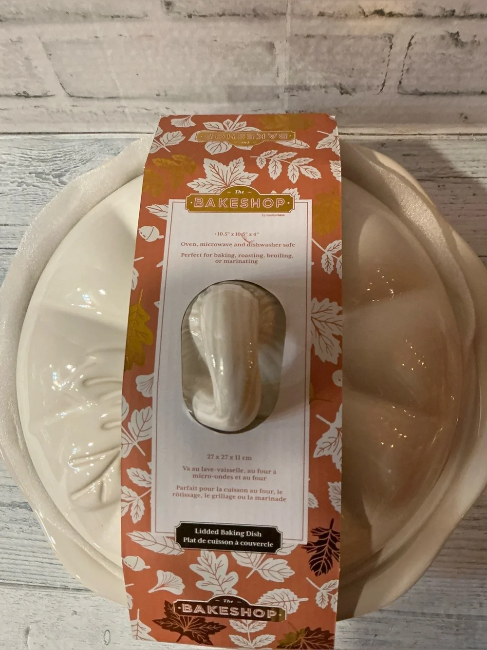 MASTERCLASS 10in pumpkin pie dish with trivet